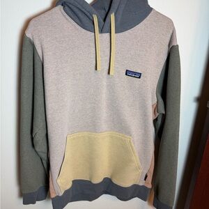 Patagonia Colorblock Hoodie in Beige, Olive & Charcoal